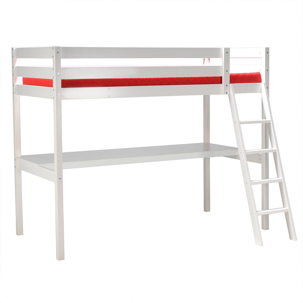 Weber Industries Hochbett Weiß 90x190 cm