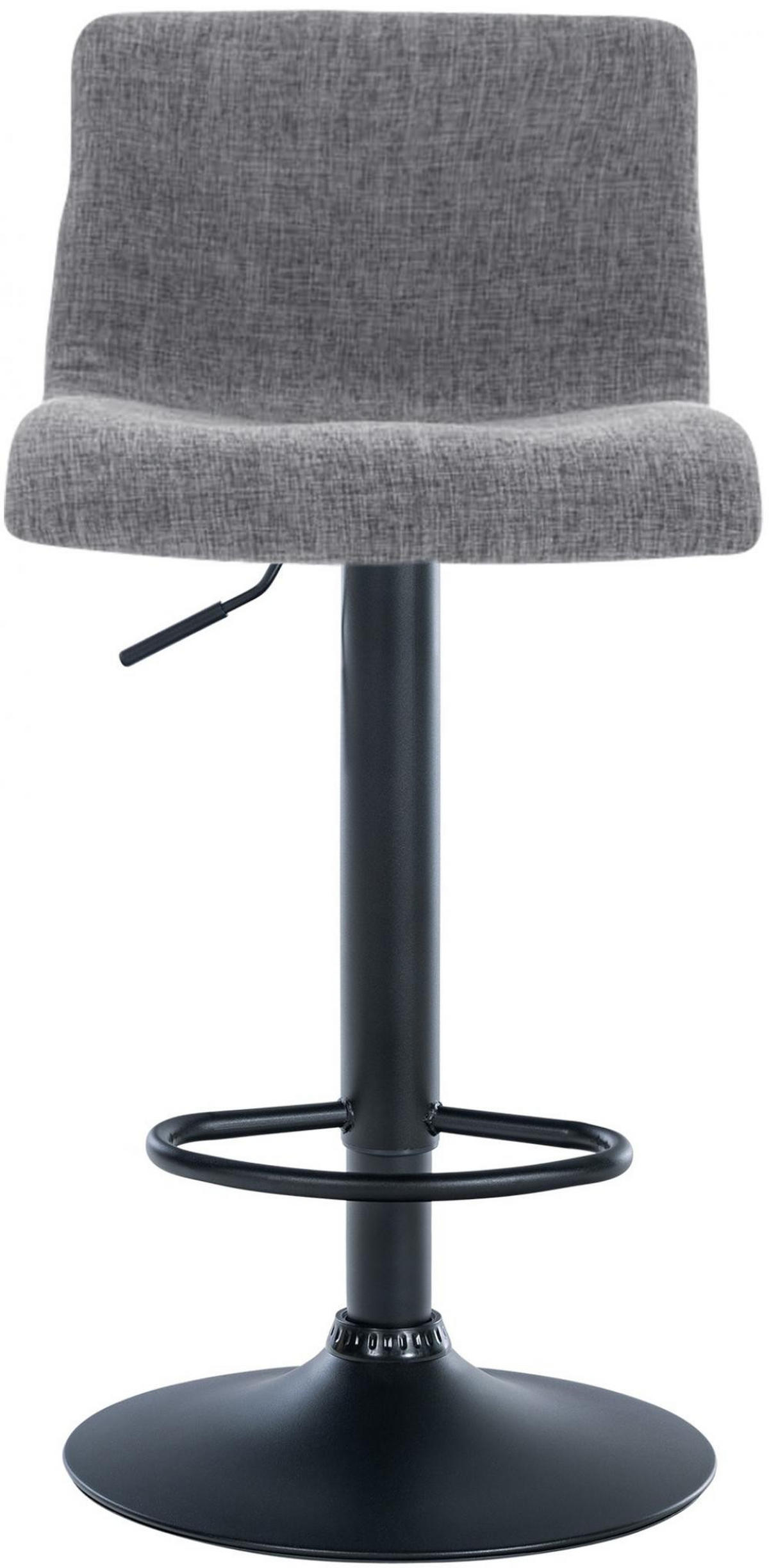 BARHOCKER Stoff Hellgrau - Hellgrau/Schwarz, Textil/Metall (39/84/36cm) - CLP