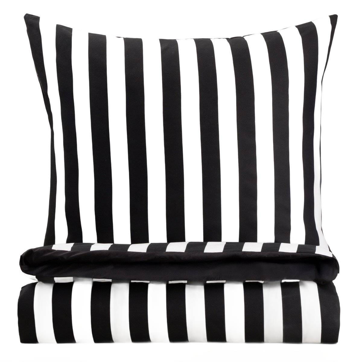 BETTWÄSCHE Rayas Mikrofaser 160/200 cm - Schwarz, Textil (160/200cm) - Homla