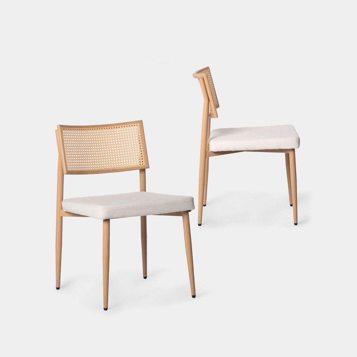 ESSZIMMERSTUHL Yara Natürlich 48 cm x 79 cm 2er-Set - Naturfarben, Textil (48/79/57cm) - Klast Home