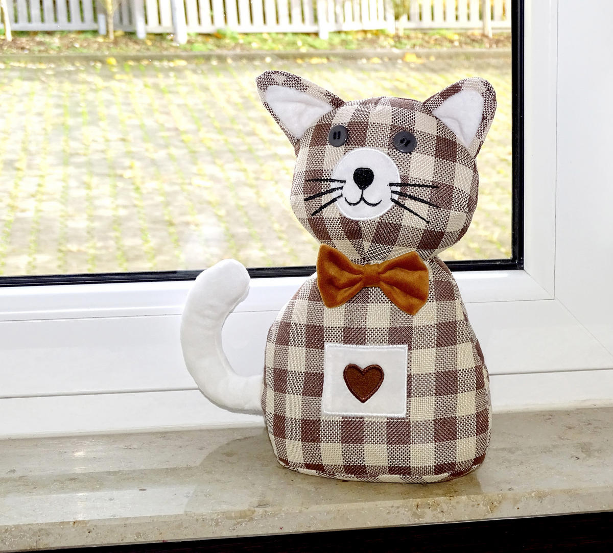 TÜRSTOPPER Katze Kaya - Braun, Textil (18/9cm) - Lashuma