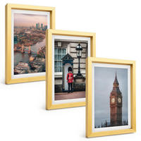 BILDER SET 3er Set - 20x30 cm Goldrahmen - London Bridge Guardian Big Ben - Goldfarben, Kunststoff (20/30cm) - TULUP
