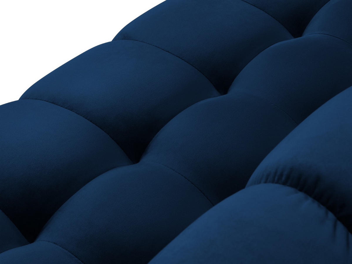 PANORAMASOFA Mamaia aus Samt königsblau 6 Sitzplätze - Blau, Textil (185/75/383cm) - Micadoni