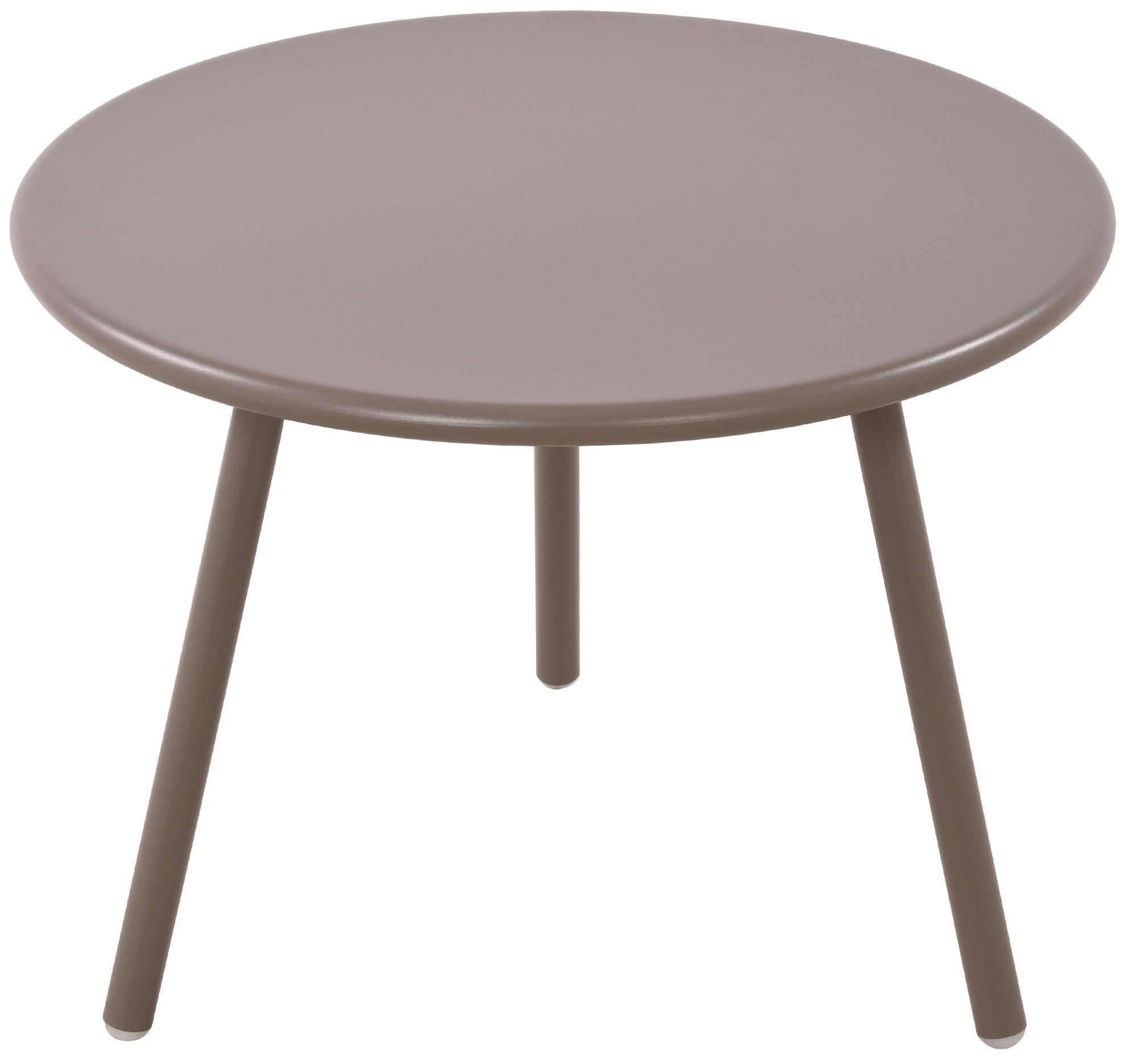 COUCHTISCH rund 60 cm Kunststoff taupe - Taupe, Kunststoff/Metall (60/60/45cm) - CLP