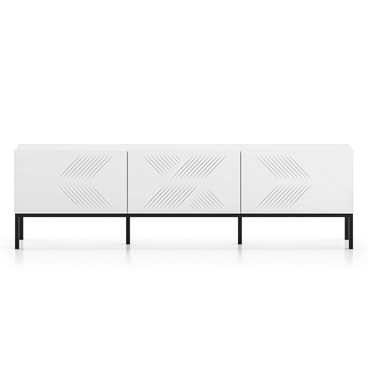 TV-MÖBEL NEBRO,Weiß/Schwarz - Schwarz/Weiß, Holzwerkstoff (170/50/37cm) - KONSIMO®