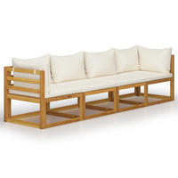 GARTENSET Rega 4-teilig - Creme, Holzwerkstoff - Nettlife