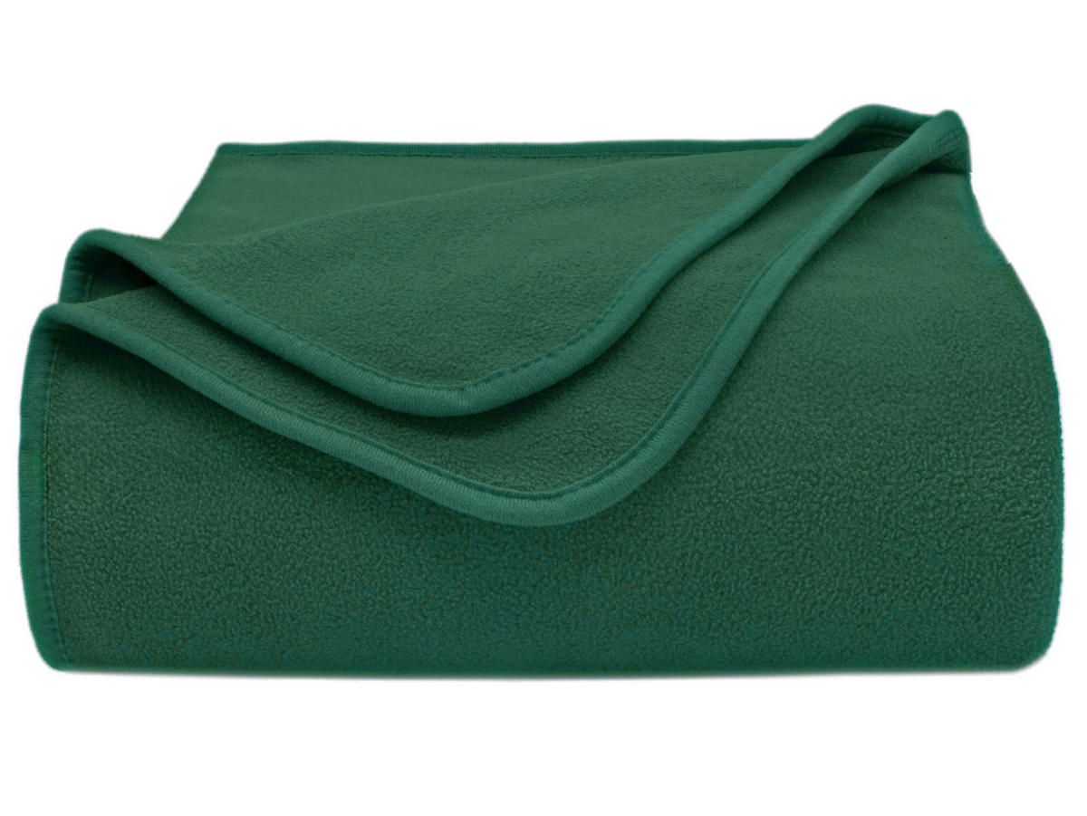 KUSCHELDECKE, 130x170 cm, 100% Polyester, Grün - Dunkelgrün, Textil (130/170cm) - Zollner