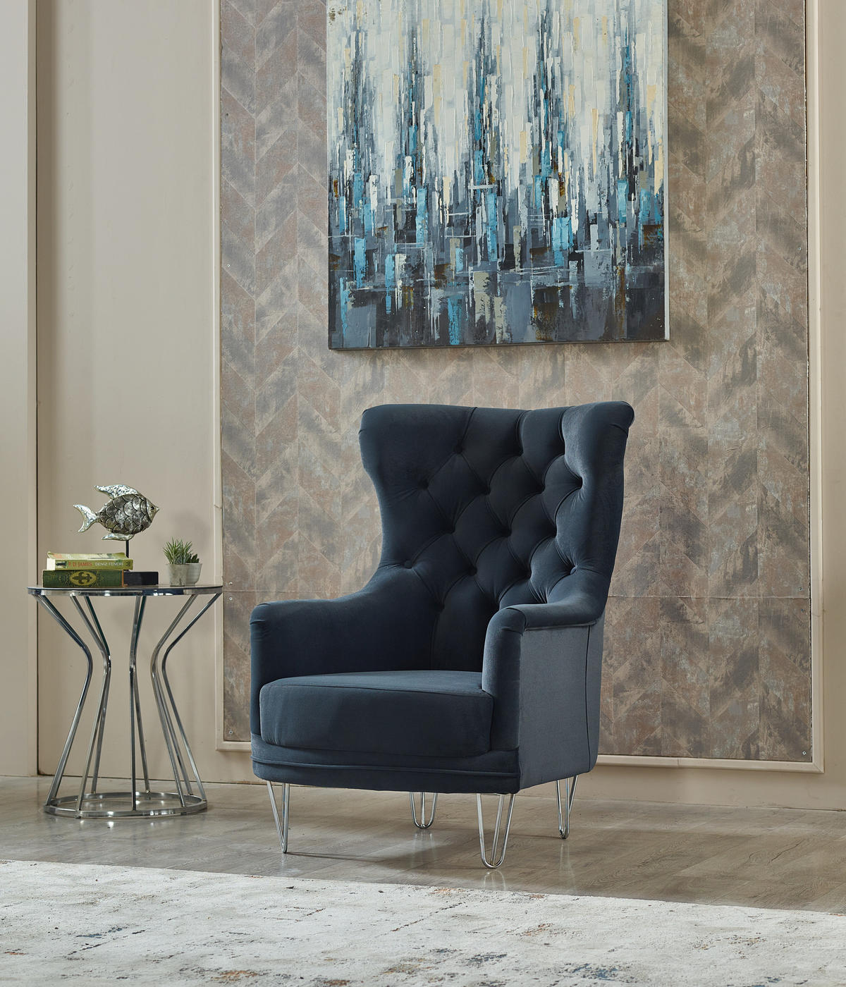 SITZGARNITUR Carlo Anthrazit Stellvariante:2+1+1 - Anthrazit, Holz (170/85/95cm) - Villa Möbel