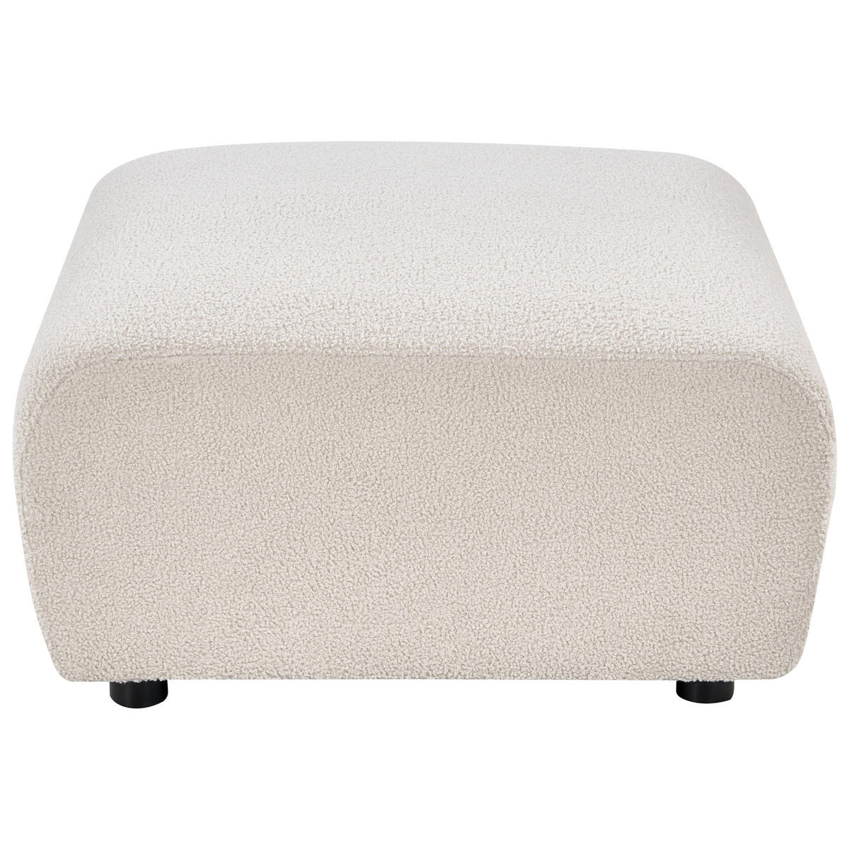 OTTOMANE Bouclé Cremeweiß Kivvik - Creme, Textil (82/41/80cm) - Beliani