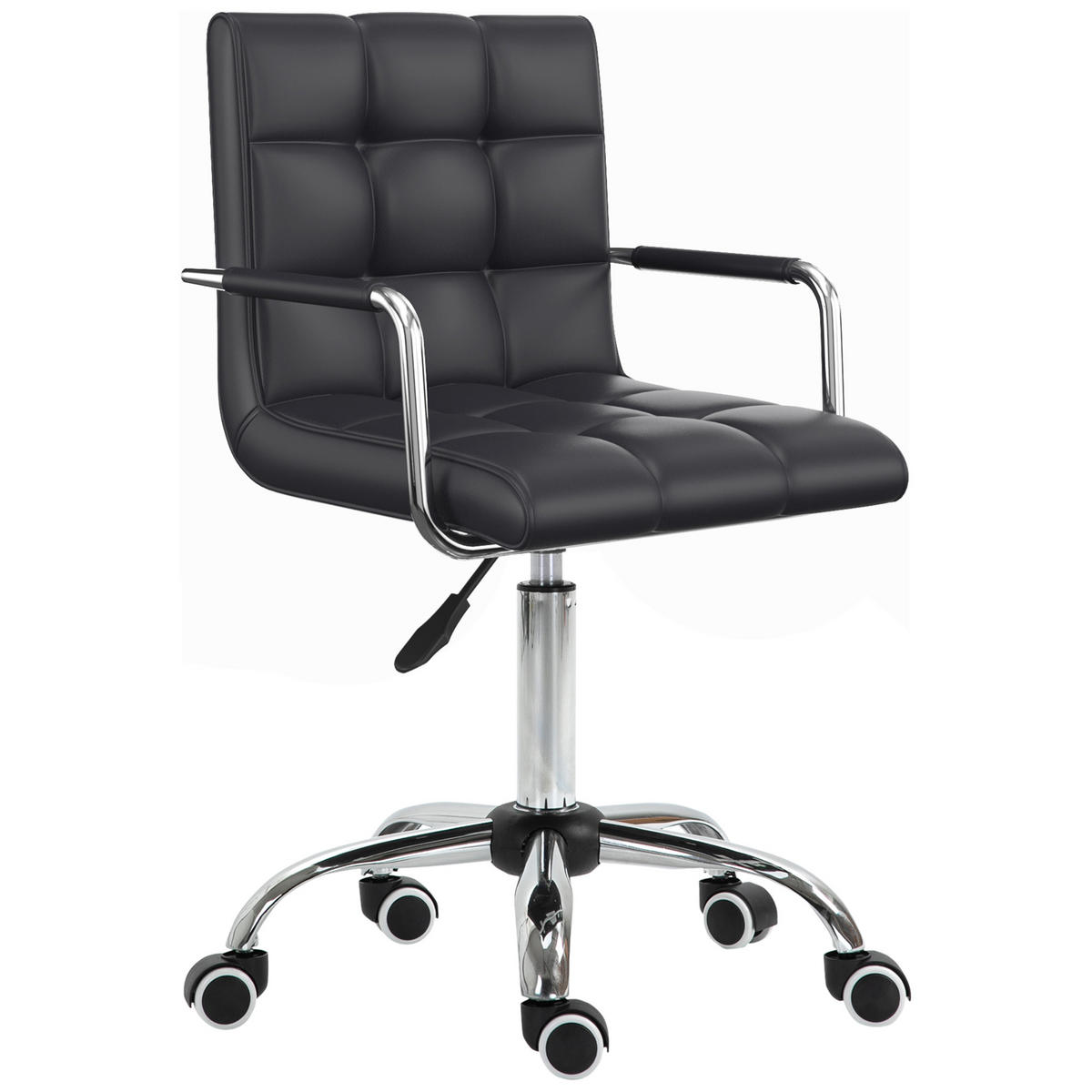 CHEFSESSEL DE-11658 höhenverstellbar mit Steppung Schwarz - Schwarz, Metall (54/99/525cm) - ComfortXL