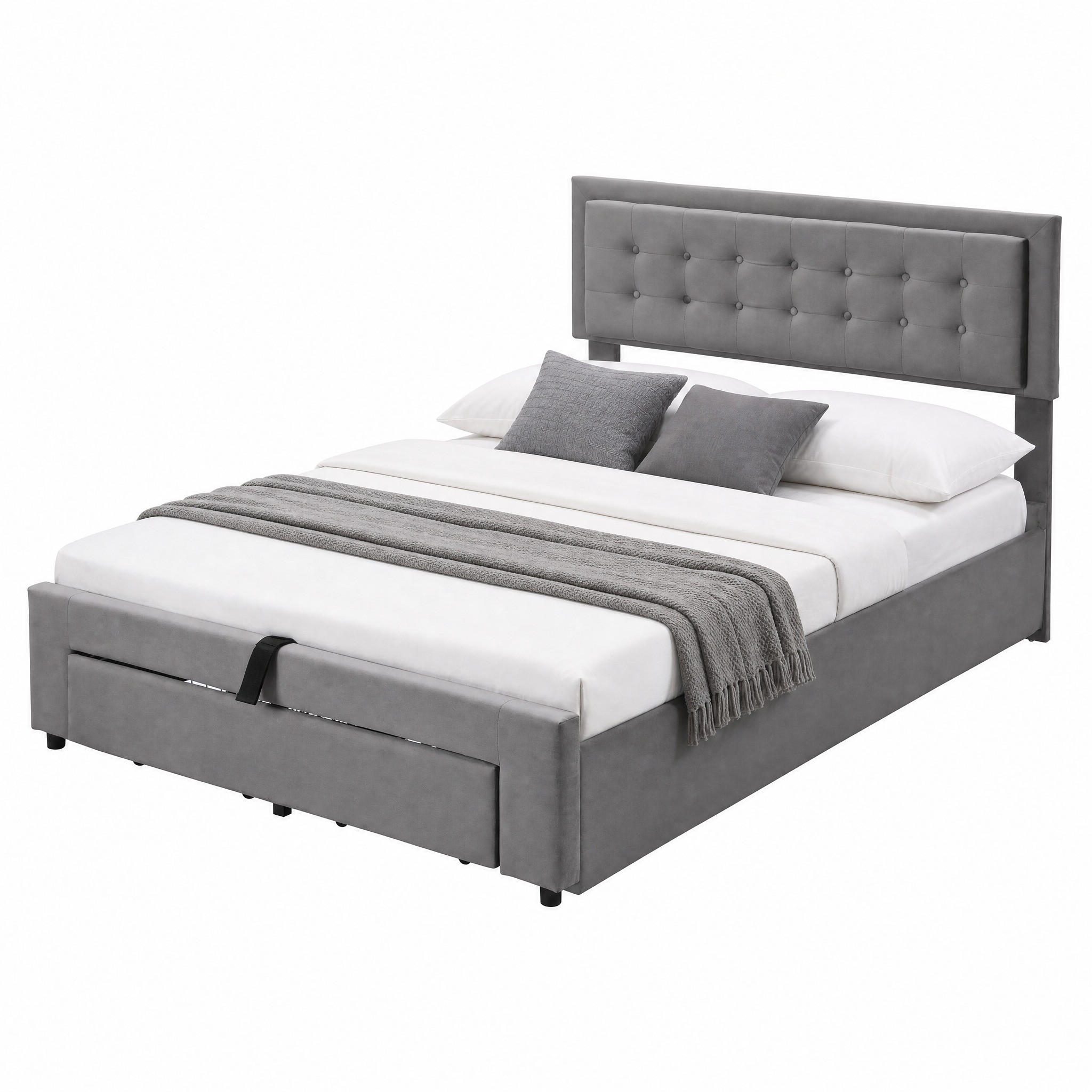 Beauniv Bett Grau 140x190 cm