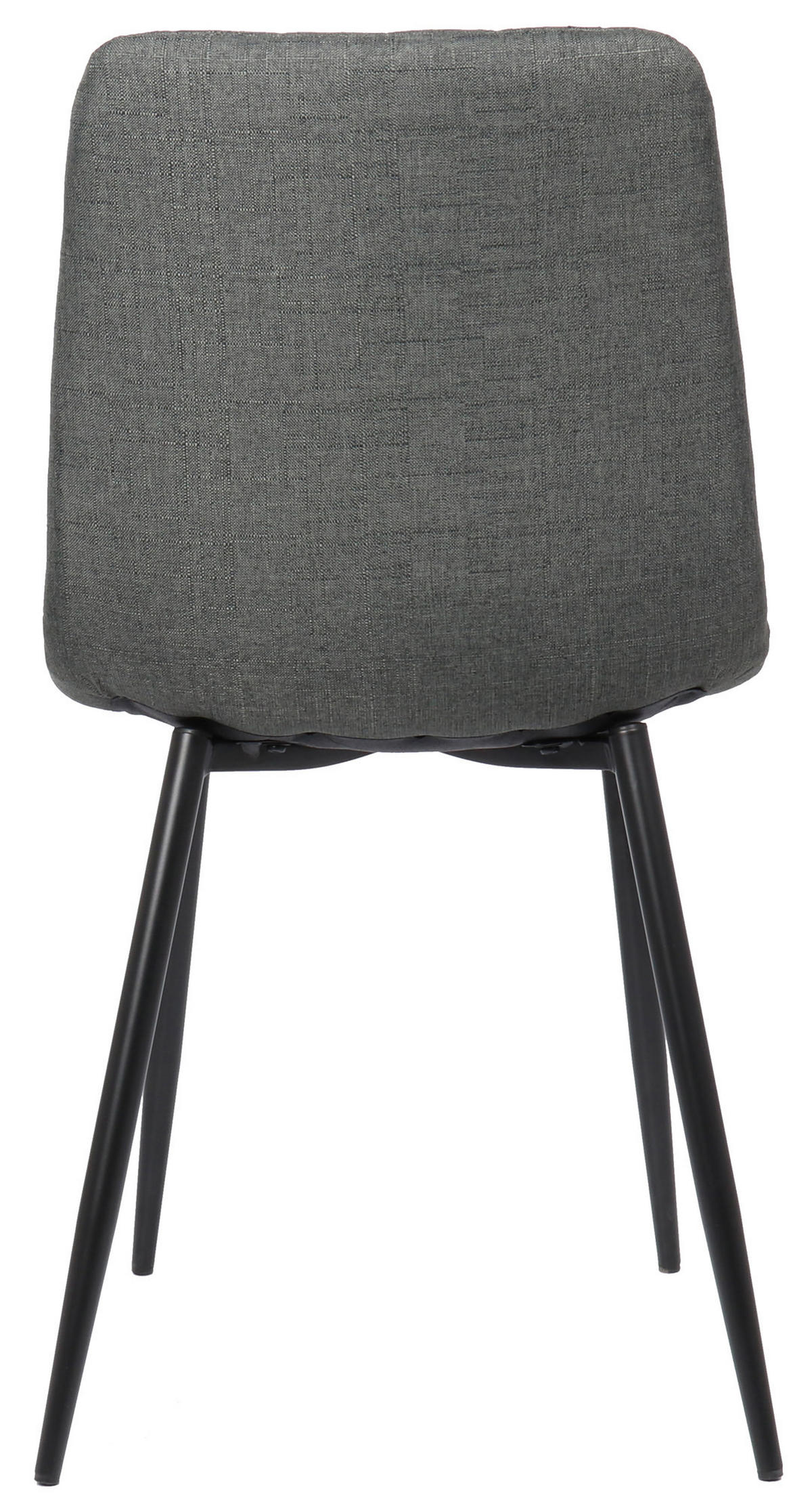 STUHL LENZ Stoff 88x45x53 cm dunkelgrau Metall - Dunkelgrau, Metall (45/88/53cm) - DELUKE