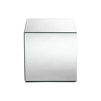 BEISTELLTISCH - 35 x 35 - glas - silberfarben Cubix - Silberfarben, Glas (35/35/35cm) - Vente-Unique