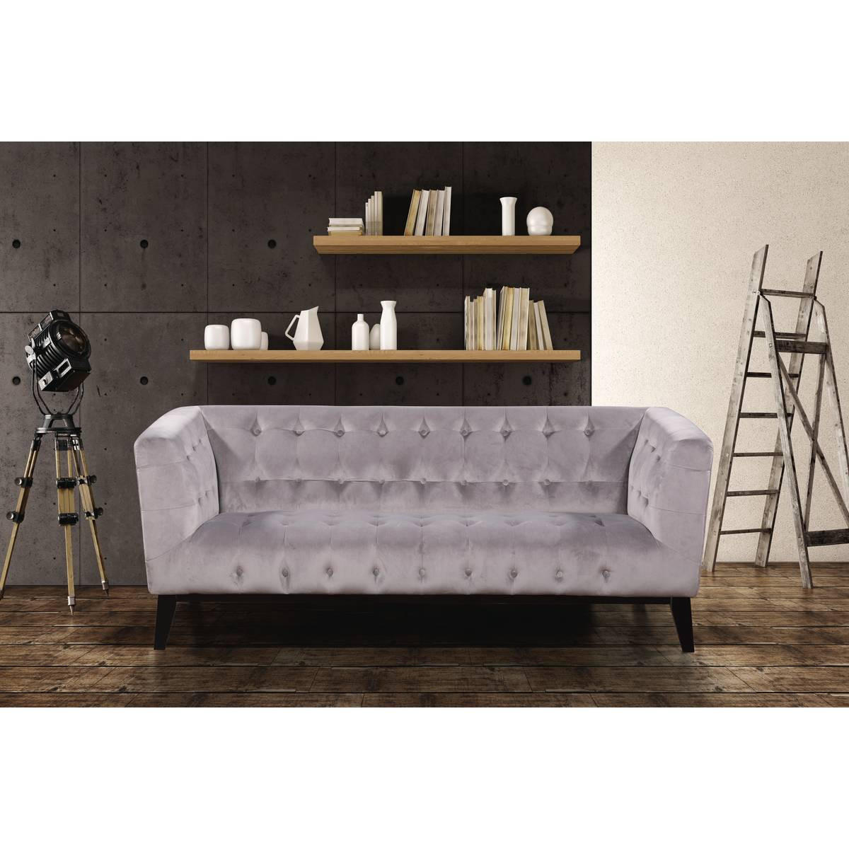 EINZELSOFA vanessa Hellgrau - Grau, Textil (82/75.5/189cm) - Habitat Garten