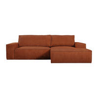 SCHLAFSOFA - 4 Personen - samt - terracotta Amelia - Terracotta, Textil (267/85/167cm) - Vente-Unique