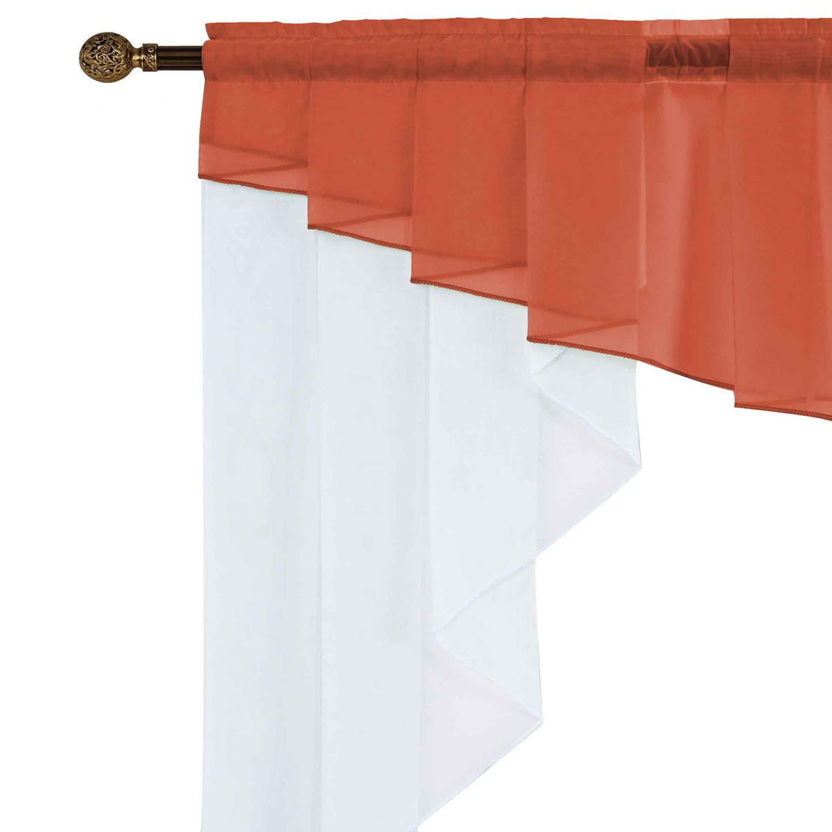 SCHEIBENGARDINE MEIßEN 100x100 cm Terrakotta - Terra cotta, Textil (100/100cm) - Gardinenbox