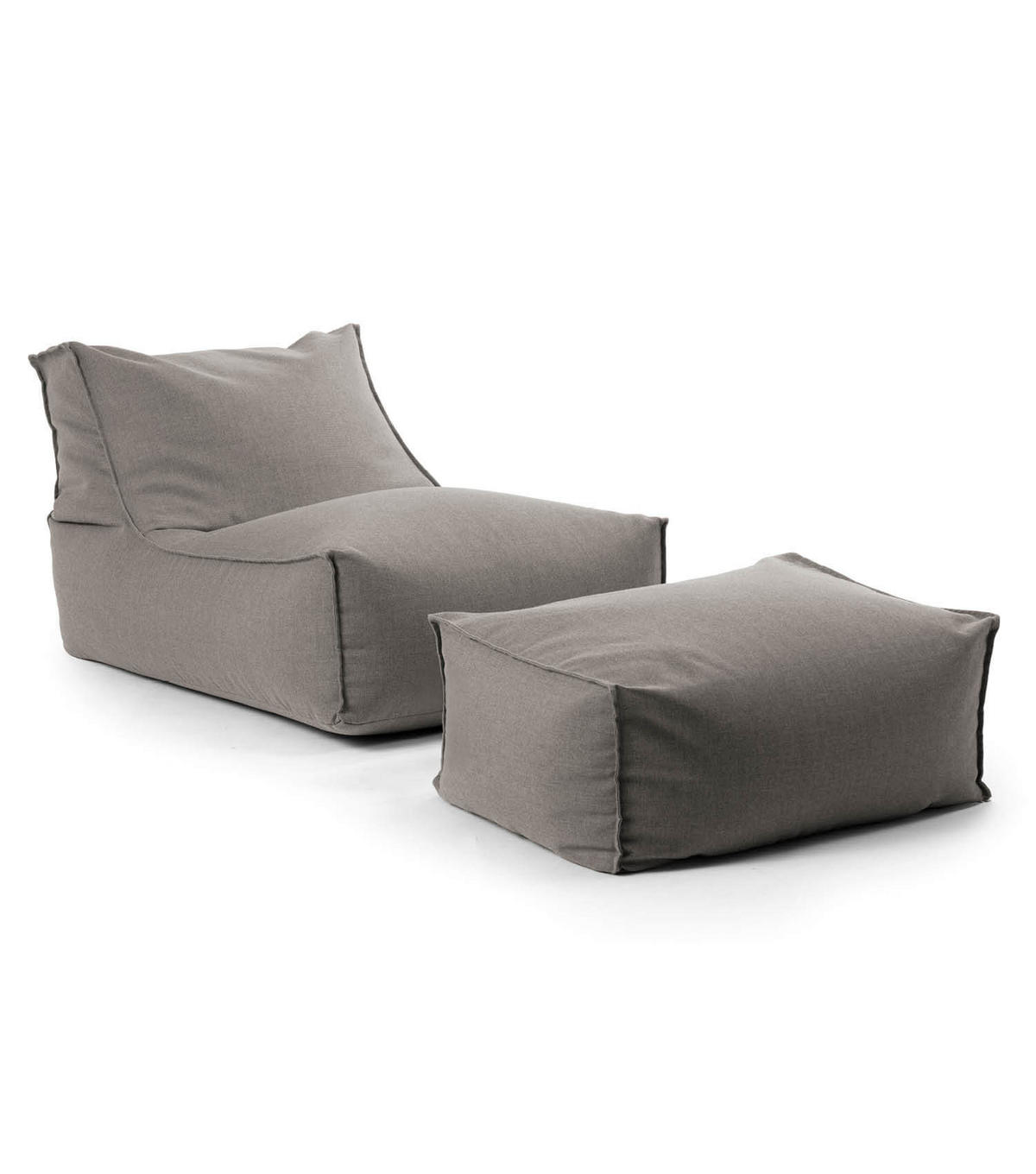 SITZSACK und Hocker Der Sundowner - Dunkelgrau, Textil (60/65/95cm) - Mokebo