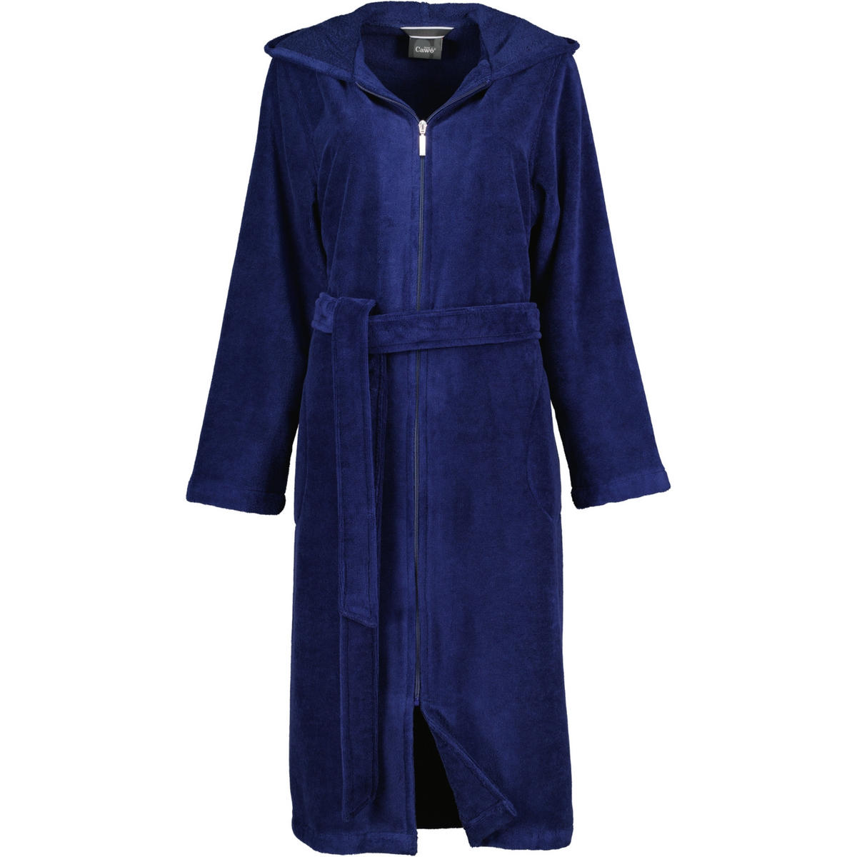 BADEMANTEL DAMEN KAPUZE 837 MARINE - 11 - Blau, Textil (Snull) - Cawoe