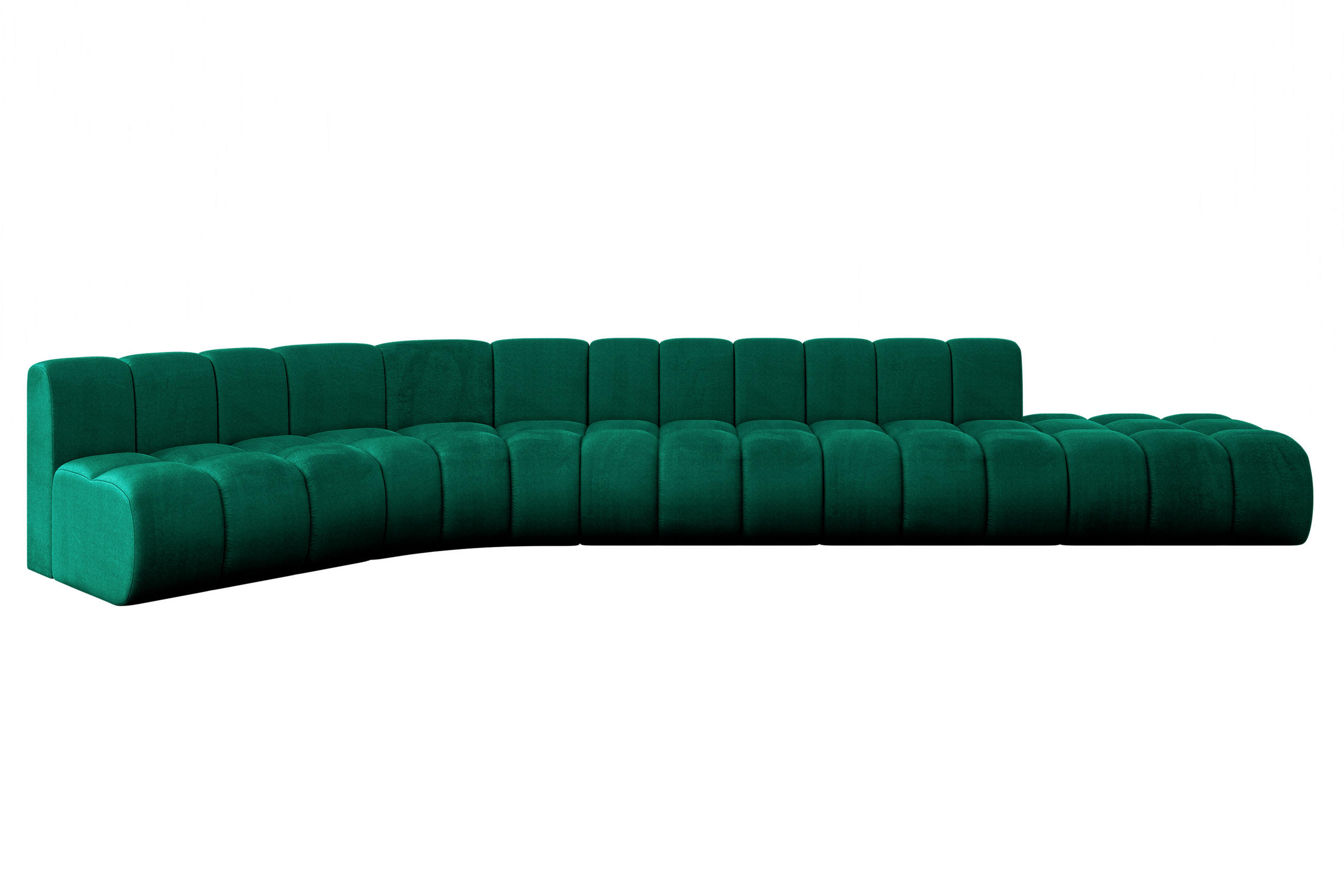 Altdecor Ecksofa Dunkelgrün 471x174 cm