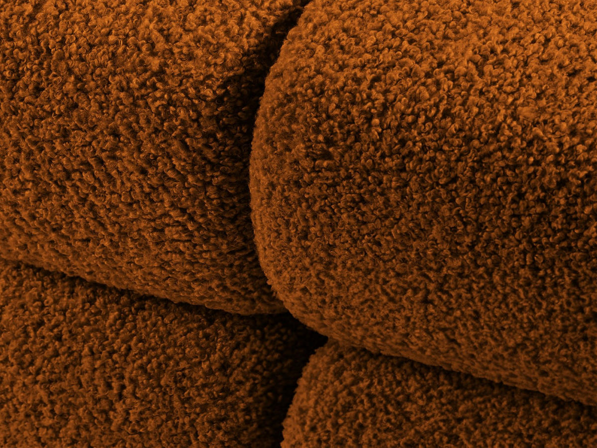 ECKSOFA modular rechts Bellis aus Boucle ziegelrot 4 Sitzplätze - Orange, Textil (155/282cm) - Micadoni