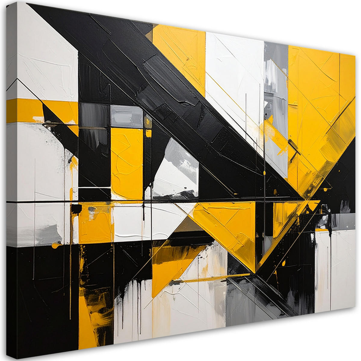 LEINWANDBILD 3D und geometrisch 100x70cm - Gelb, Textil (100/70cm) - Feeby