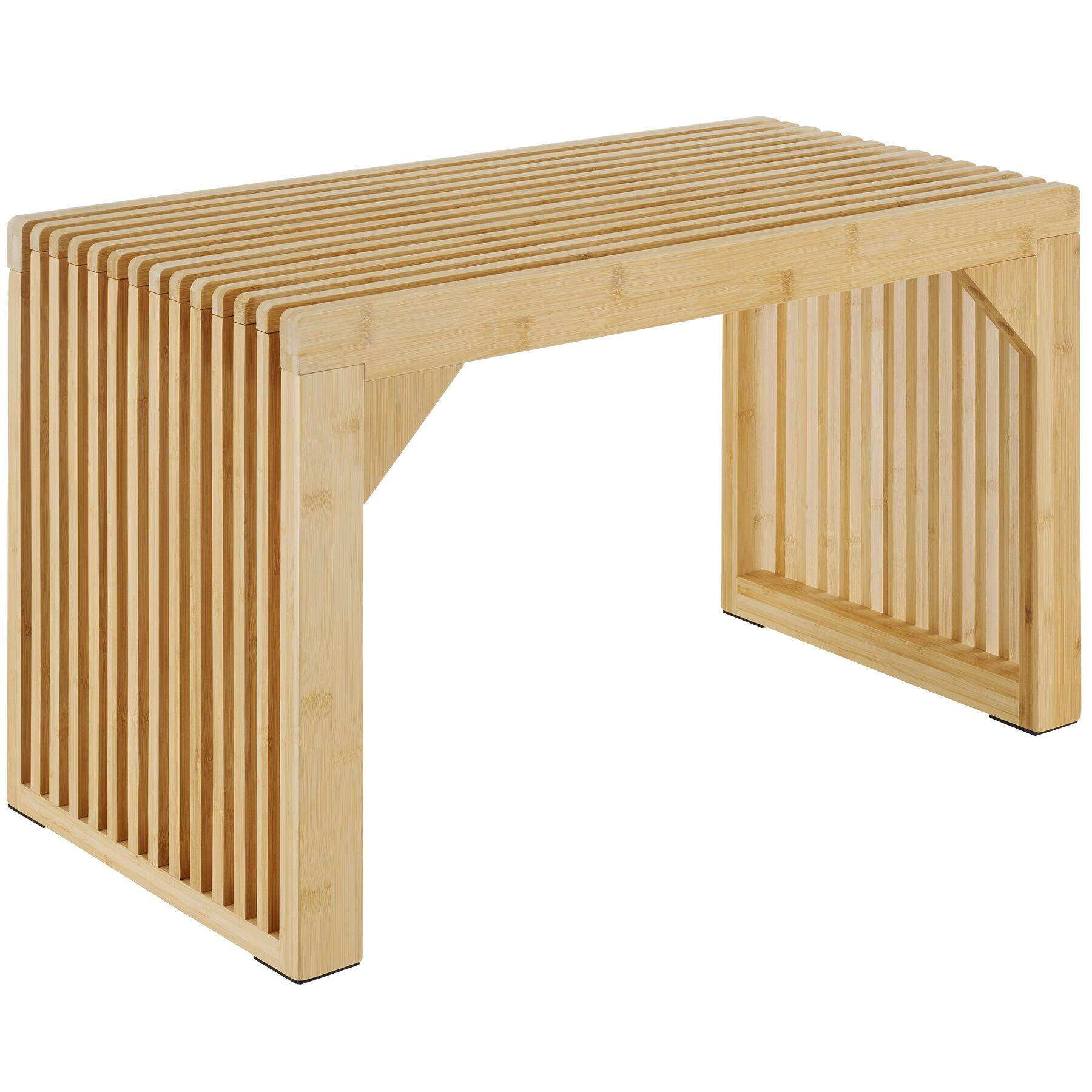 SITZBANK Ribb, Belastbarkeit 350 kg, Bambus - Beige, Holz (73/43/35cm) - tectake