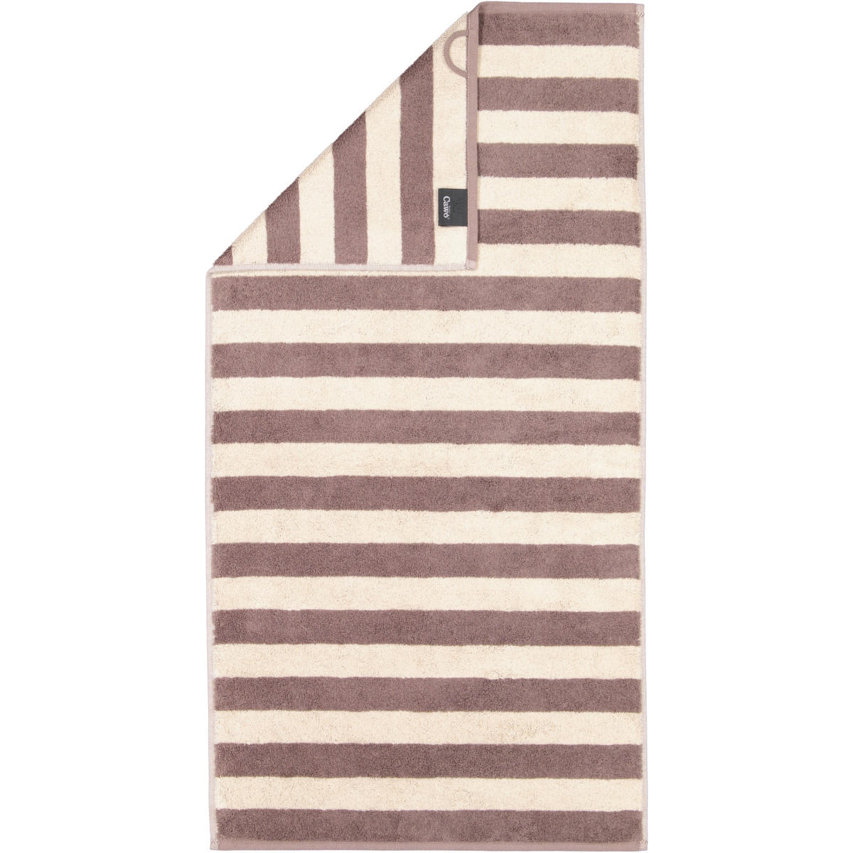 HANDTUCH LINES BLOCKSTREIFEN 6256 PEPPER - 33 - Cappuccino, Textil (50/100cm) - Cawoe