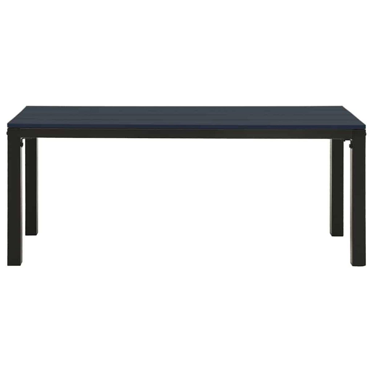 GARTENBANK 110 Cm Stahl Und Wpc Schwarz - Schwarz, Metall (110/45/39cm) - vidaXL