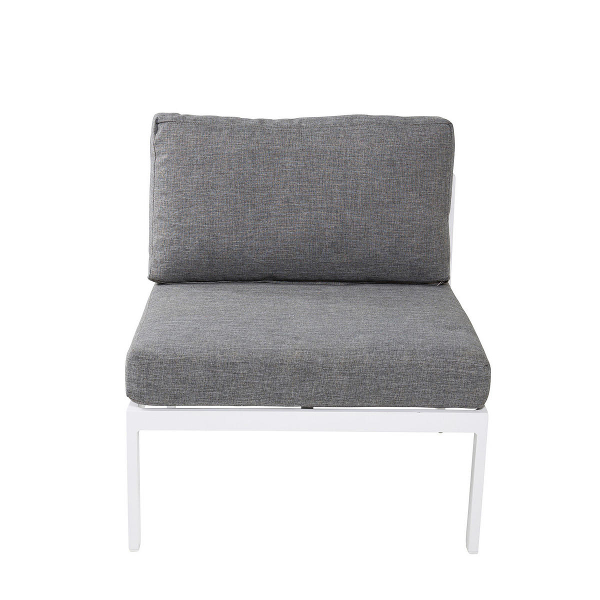 SITZELEMENT - Weiß - Aluminium - 70 x 66 x 74 cm - Weiß, Metall (70/66/74cm) - home24