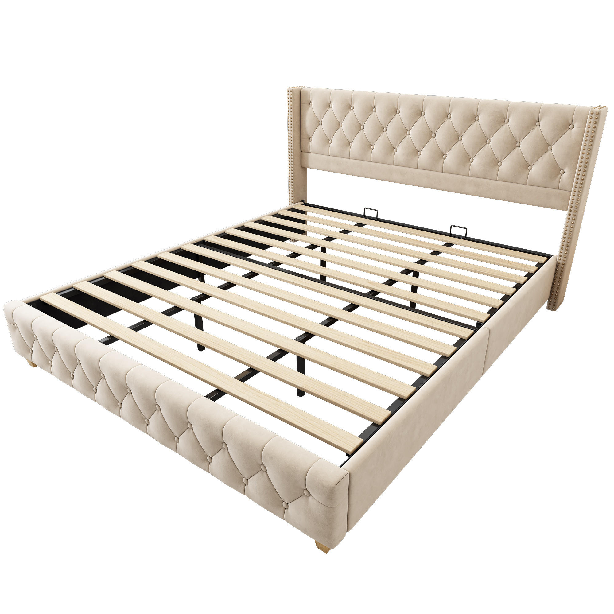 ComfortXL Polsterbett Champagner 180x200 cm