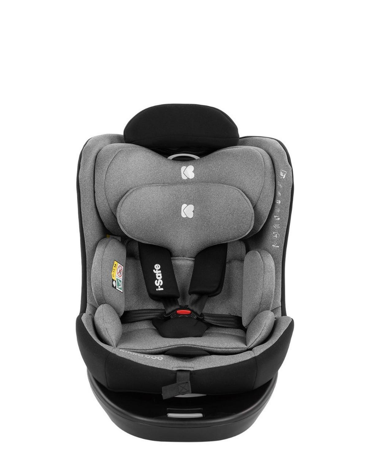 KINDERSITZ i-Safe i-Size hellgrau Isofix, Top-Tether, verstellbar - Hellgrau, Kunststoff (45/55/55cm) - Kikka boo