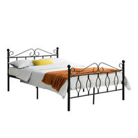 METALLBETT Apolda - Schwarz, Metall (140/200cm) - [en.casa]