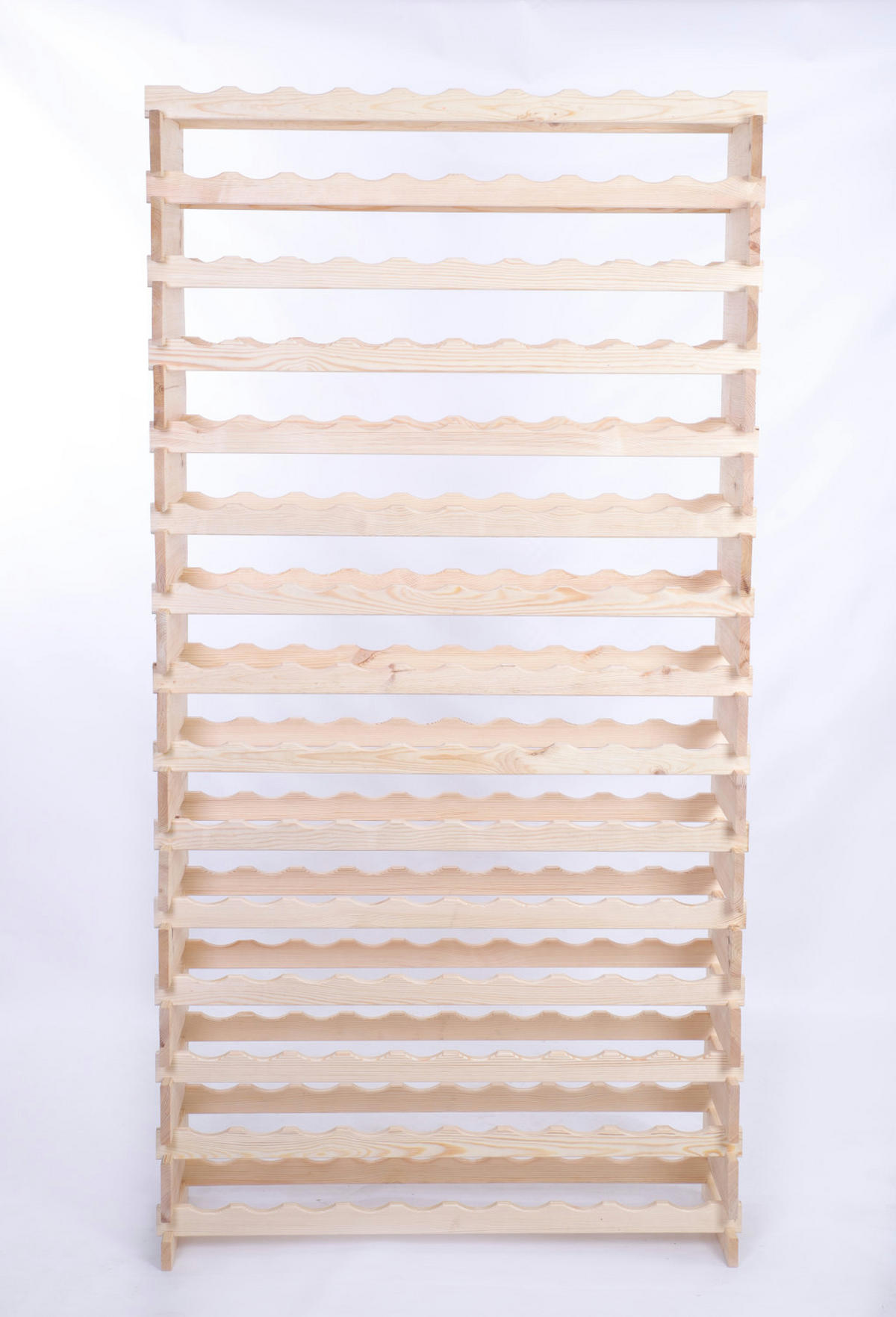 WEINREGAL VINOTECA FLEX PRO HxBxT 205x103x28cm 150 Flaschen auf 15 Ebenen Natur unbehandelt - Naturfarben, Holz (103/205/28cm) - PROREGAL