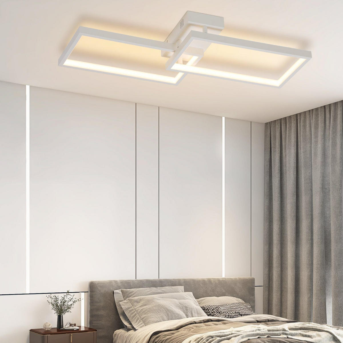 LED-DECKENLEUCHTE Edith 80/39/7.5 cm - Weiß, Kunststoff (80/39/7.5cm) - Nettlife