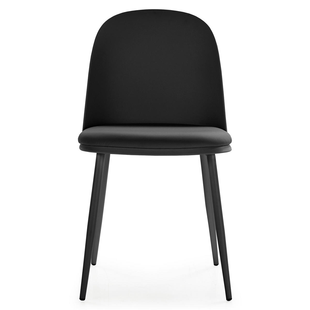 STUHL 4er-Set Kana schwarz - Schwarz, Kunststoff/Metall (45/83/51cm) - VS Venta-stock