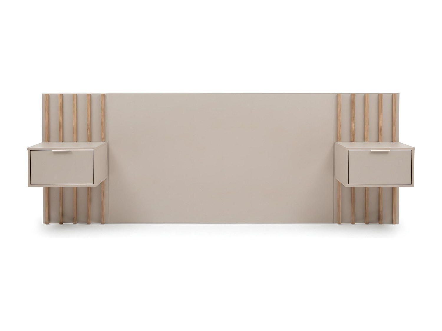 BETTKOPFTEIL - 2 Personen - holz - beige, naturfarben hell Corany - Beige/Naturfarben, Holz (260/102/35cm) - Vente-Unique