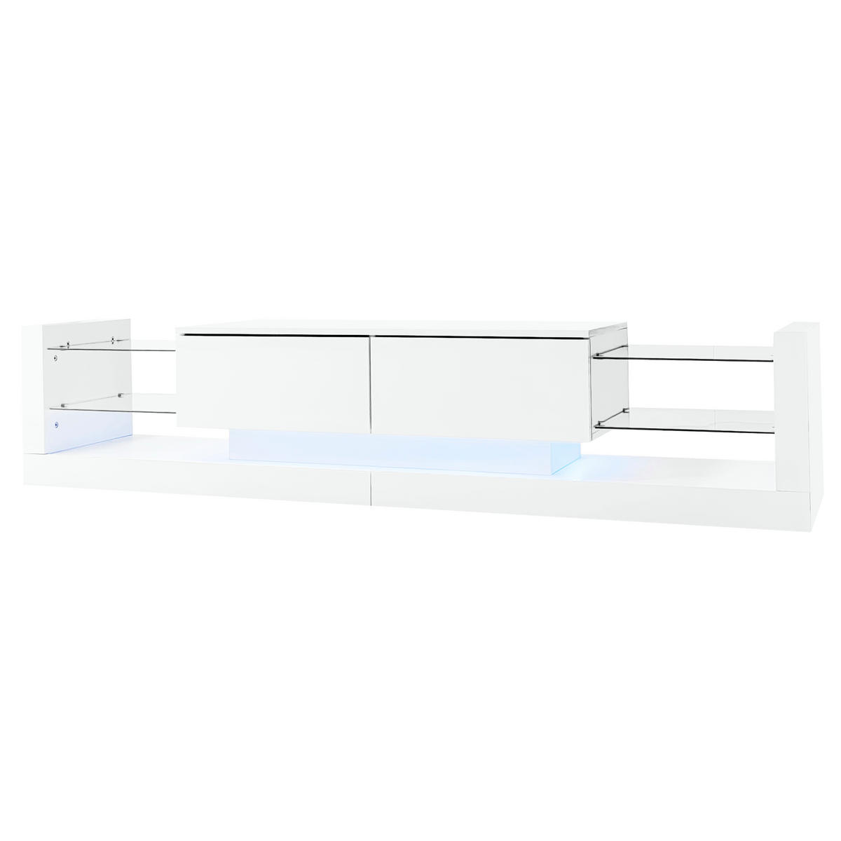 TV-LOWBOARD Gloss Weiß 181/38/38 cm - Weiß, Holzwerkstoff (181/38/38cm) - PANGIVO
