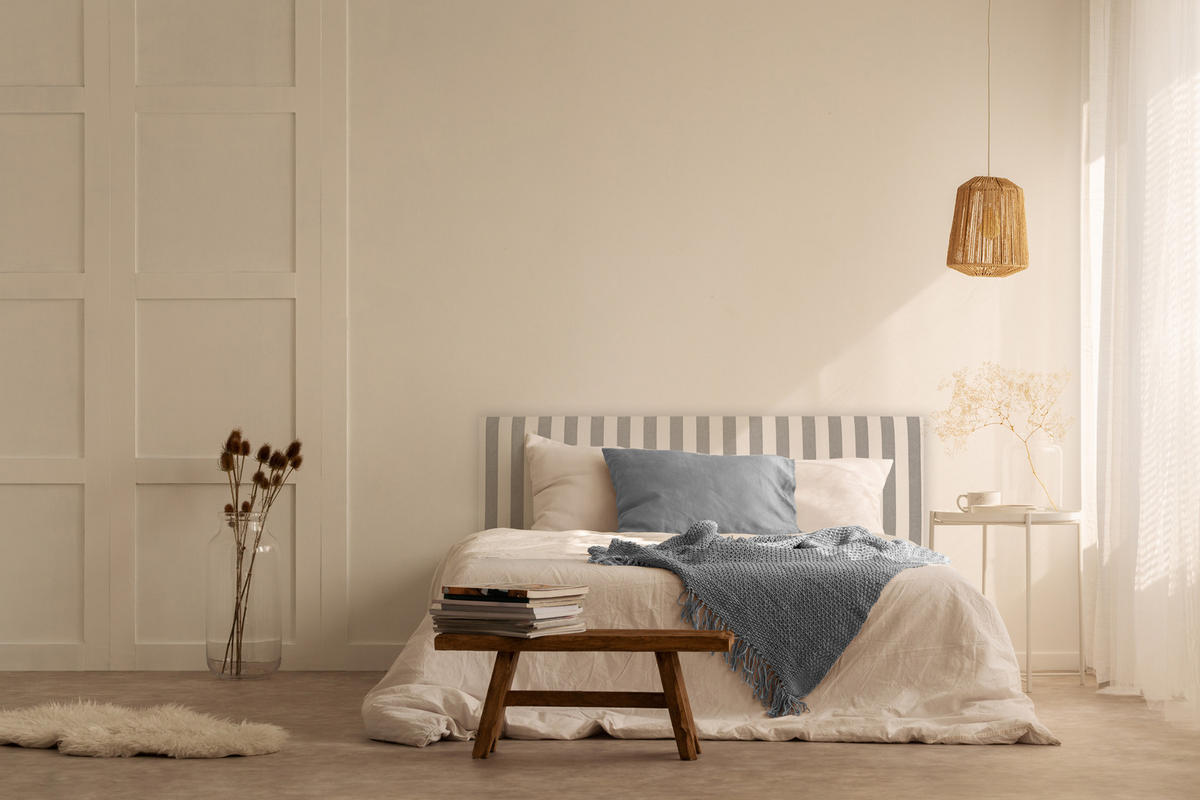 KOPFTEIL Gepolstertes aus gestreiftem Stoff Schwarz 145/52/3 cm SUANCES - Schwarz, Textil (145/52/3cm) - RNT By Really Nice Things