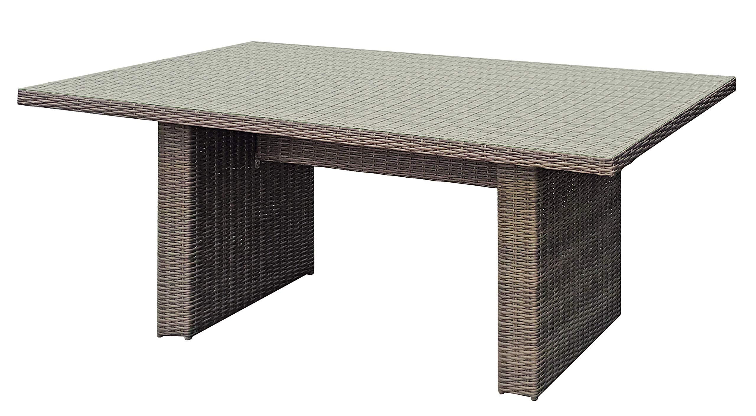 GARTENTISCH Miami Terrassentisch - Braun, Kunststoff (200/100/75cm) - DELUKE