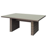 GARTENTISCH Miami Terrassentisch - Braun, Kunststoff (200/100/75cm) - DELUKE