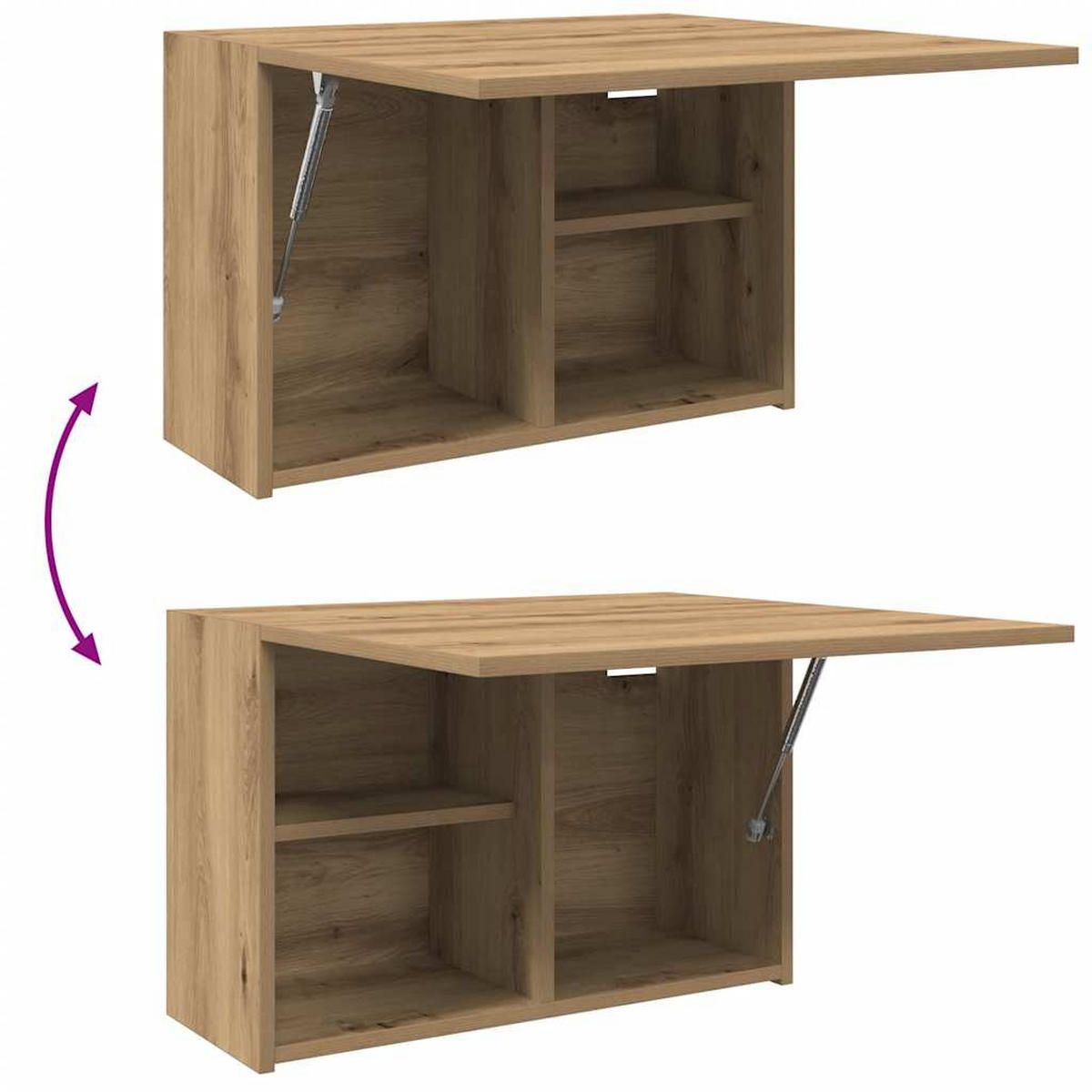 BAD-WANDSCHRANK Artisan-Eiche 60/25/40 Cm Holzwerkstoff - Braun, Holzwerkstoff (25/40/60cm) - vidaXL