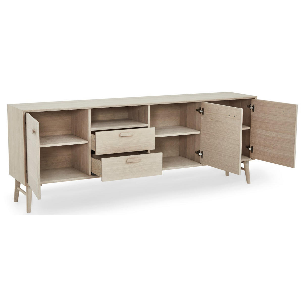 SIDEBOARD Eiche massiv - Eichefarben, Holz/Holzwerkstoff (212/79/42cm) - Furnhouse