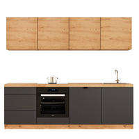 KÜCHENZEILE 240 cm - Langen KL28-M240 - in Grau / Artisan Eiche - Eiche Artisan/Grau, Holz (240/212/52cm)