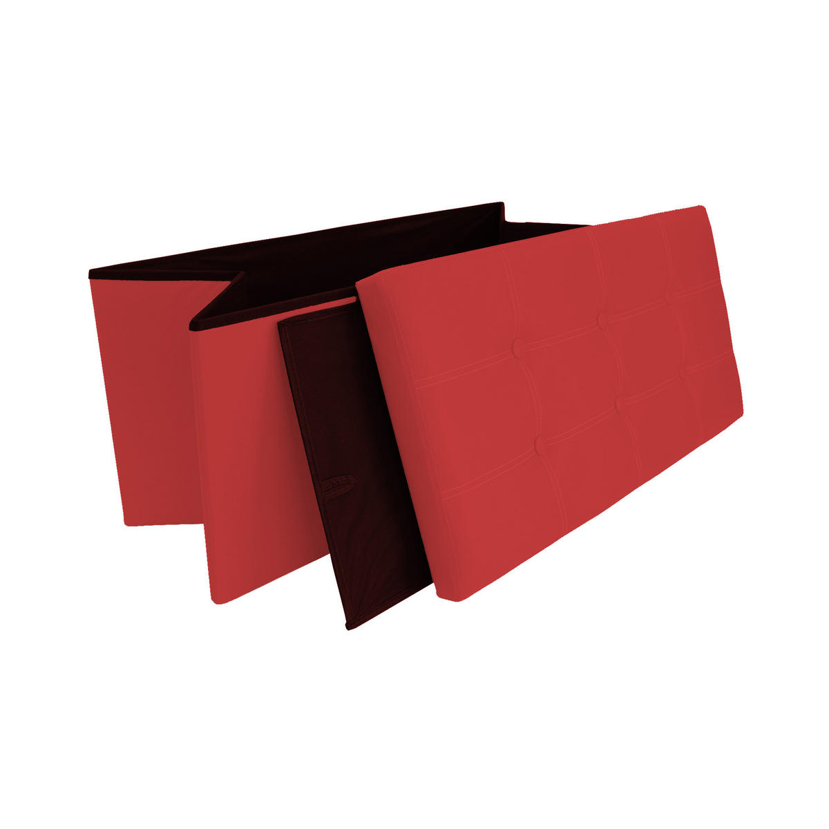 FUSSHOCKER Rot 38/76/38 cm - Rot, Textil (38/38/76cm) - Mobili Rebecca