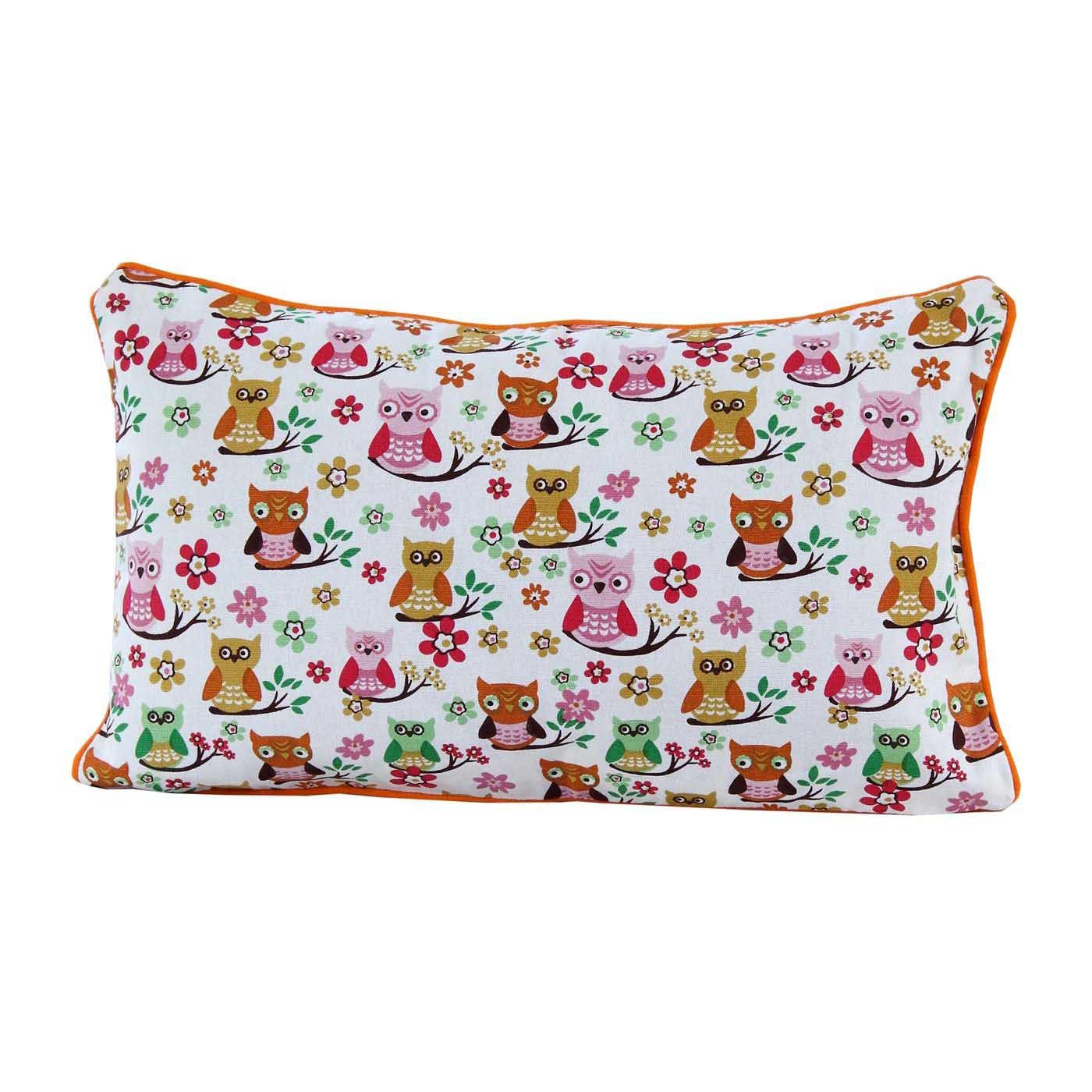 KISSENHÜLLE Eulen 30/50 cm - Multicolor, Textil (30/50cm) - Homescapes