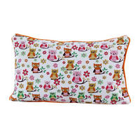 KISSENHÜLLE Eulen 30/50 cm - Multicolor, Textil (30/50cm) - Homescapes