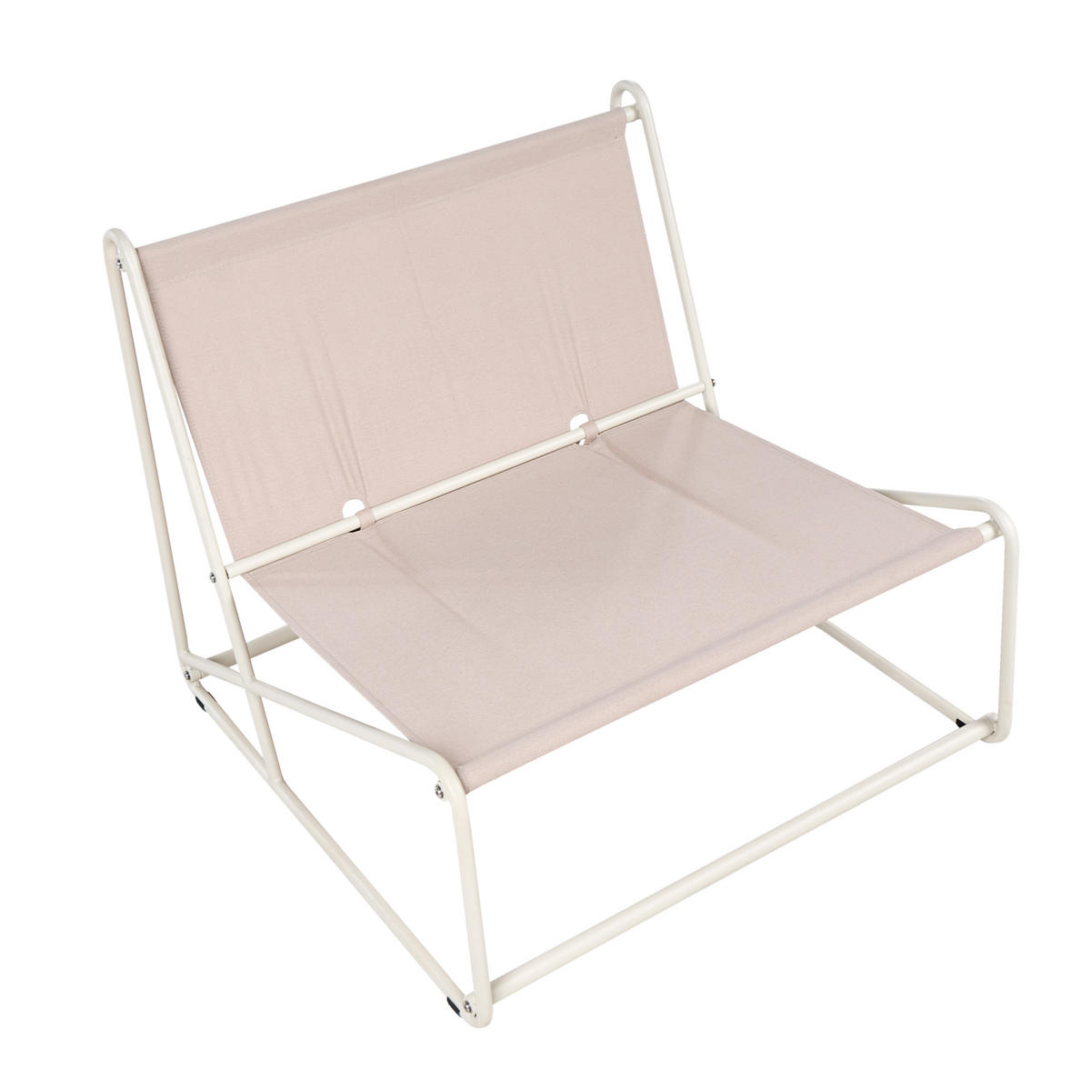 GARTENSTUHL Hellbeige Pico - Beige, Metall (80/88/88cm) - Beliani