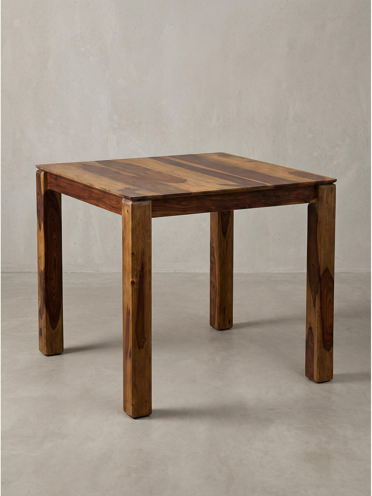 ESSTISCH CHARENTE, Dunkles Massivholz, 80 x 80 x 75 cm - Braun, Holz (80/80/75cm) - KADIMA DESIGN