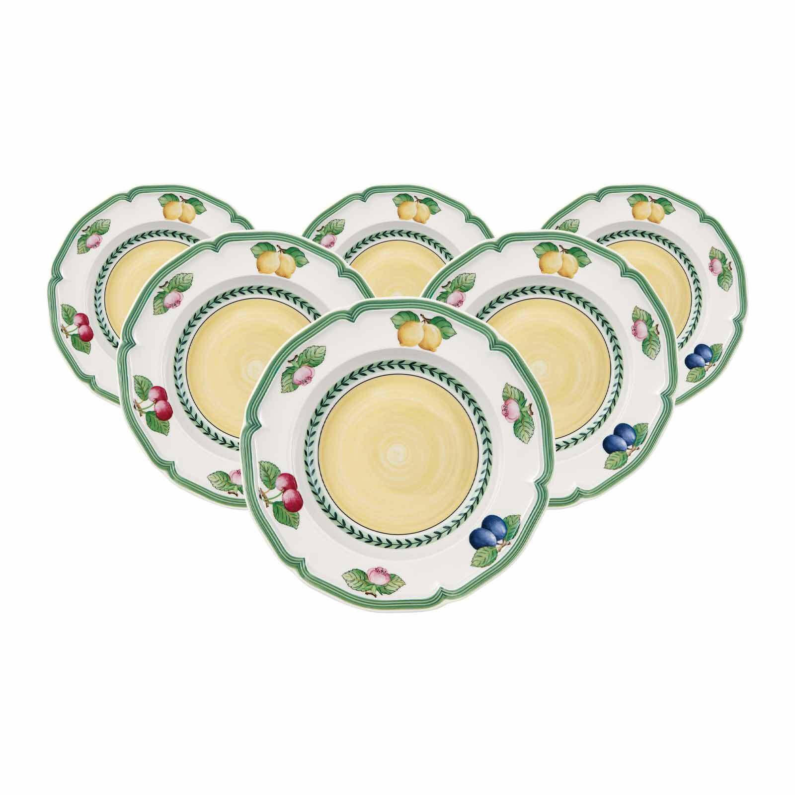 SUPPENTELLER French Garden Fleurence bunt ø 22,8 cm 6er Set - Multicolor, Keramik (22.8cm) - Villeroy & Boch