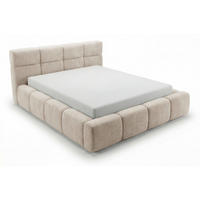 POLSTERBETT 180x200 cm Oslo mit Lattenrost, Bettkasten, Samtstoff, Beige - Beige, Holz/Textil (180/200cm) - Emporius